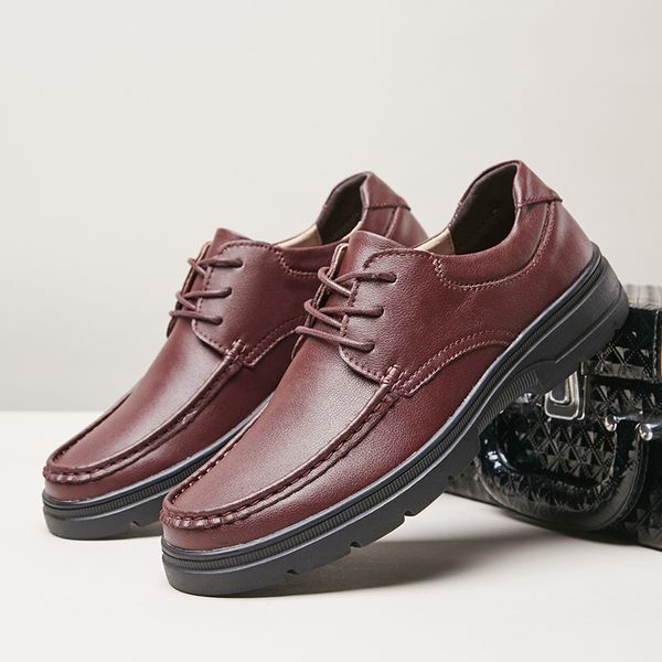 men leather casual shoes fashion genuine leather shoes outdoor waterproof breathable comfortable business work, Black
men leather casual shoes fashion genuine leather shoes outdoor waterproof breathable comfortable business work, Black