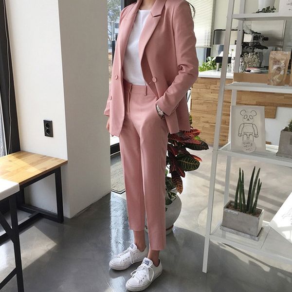 лмзс pink outfit 2019 spring офис lady элегантный two piece set женщины зубчатый blaze куртка + кнопка pant брючный костюм моды, White;black
лмзс pink outfit 2019 spring офис lady элегантный two piece set женщины зубчатый blaze куртка + кнопка pant брючный костюм моды, White;black