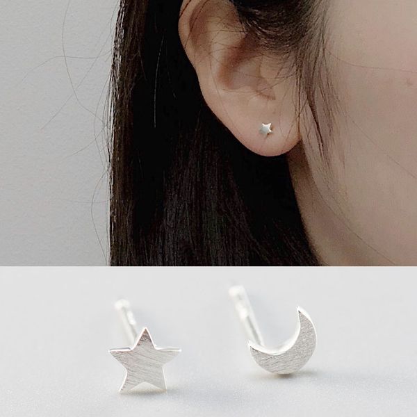 925 sterling silver earring women fine jewelry cute tiny asymmetric moon star stud earrings for daughter girls gift yme111, Golden;silver
925 sterling silver earring women fine jewelry cute tiny asymmetric moon star stud earrings for daughter girls gift yme111, Golden;silver