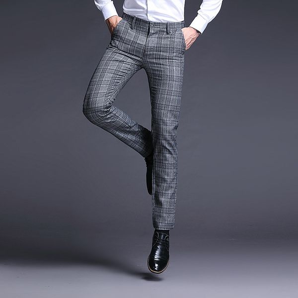 men's suits & blazers jbersee suit pants men dress business office wedding casual social plaid classic trousers pantalones hombre, White;black
men's suits & blazers jbersee suit pants men dress business office wedding casual social plaid classic trousers pantalones hombre, White;black