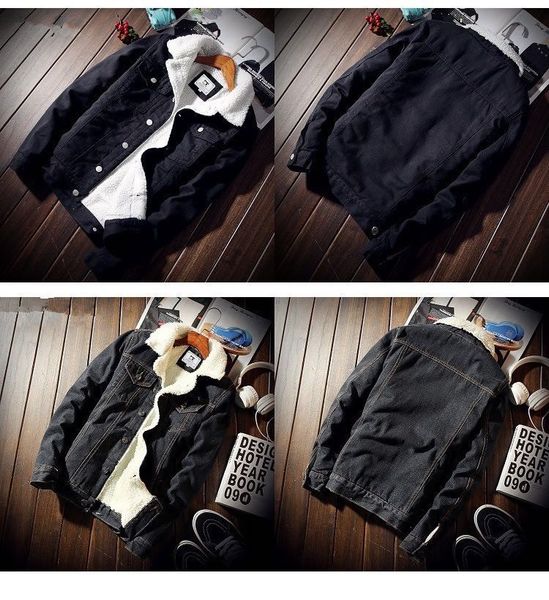 plush and thickened denim coat men's new winter cotton coat lambhair casual men's loose denim jacket and plush and thickened, Black
plush and thickened denim coat men's new winter cotton coat lambhair casual men's loose denim jacket and plush and thickened, Black