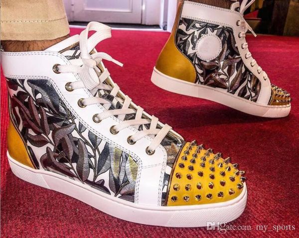 new season junior spikes orlato men's flat red bottom sneaker for women,men shoes with foliage printed leather fashion wedding dress tr, Black
new season junior spikes orlato men's flat red bottom sneaker for women,men shoes with foliage printed leather fashion wedding dress tr, Black
