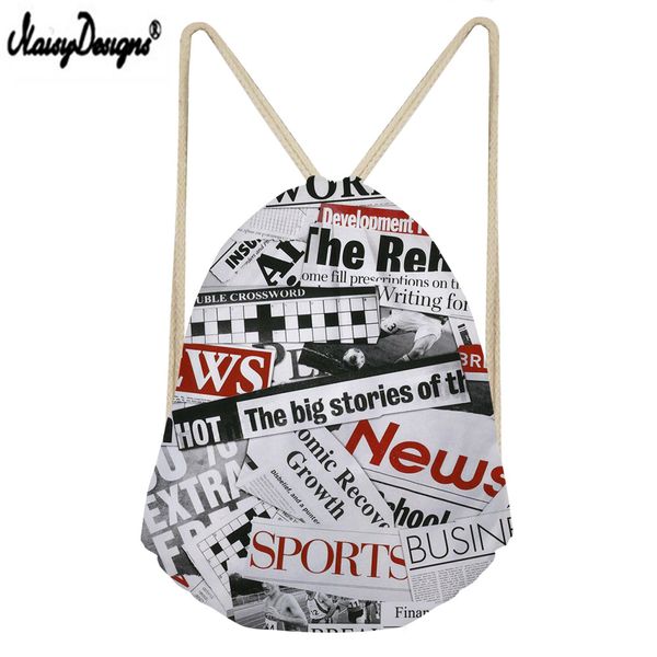 noisydesigns newspaper print custom drawstring bag men's shoes bag ladies travel men's sportsbackpack
noisydesigns newspaper print custom drawstring bag men's shoes bag ladies travel men's sportsbackpack