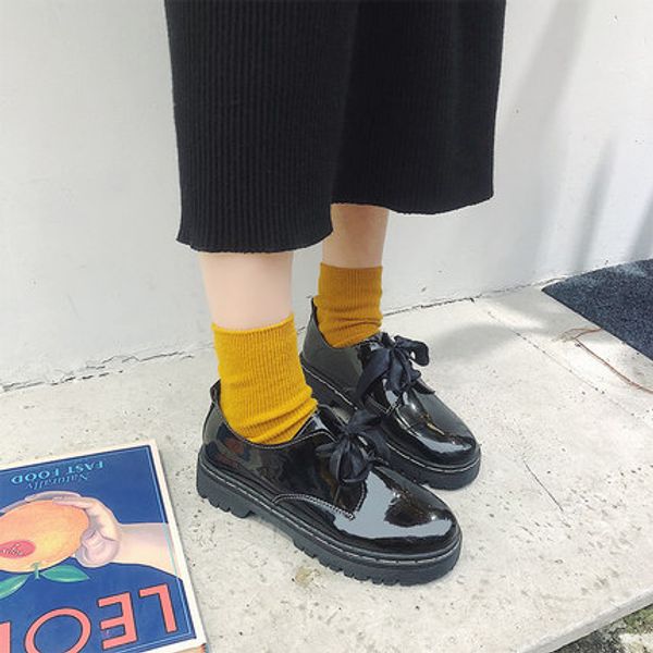 patent leather small shoes female spring 2020 new korean version of the wild student harajuku british wind flat shoes women shoe, Black
patent leather small shoes female spring 2020 new korean version of the wild student harajuku british wind flat shoes women shoe, Black