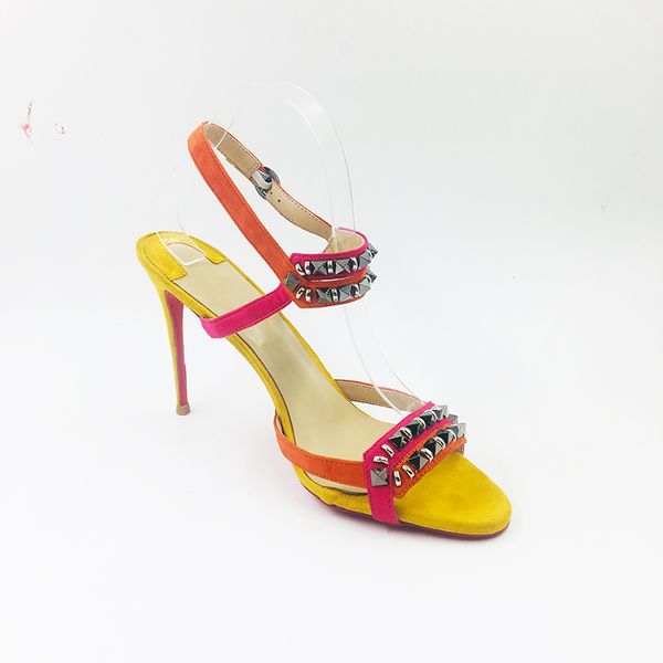 customized patchwork color soft suede ankle strap studs real leather insoles thin high heels women sandals shoes, Black
customized patchwork color soft suede ankle strap studs real leather insoles thin high heels women sandals shoes, Black