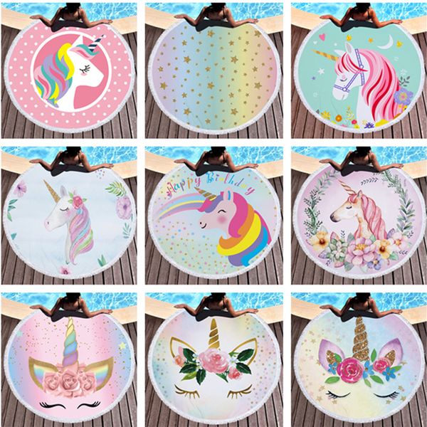 unicorn beach towel 150*150cm round beach towels with tassel superfine fiber swimming bath towel cartoon shawl yoga picnic mat blanket 2020
unicorn beach towel 150*150cm round beach towels with tassel superfine fiber swimming bath towel cartoon shawl yoga picnic mat blanket 2020