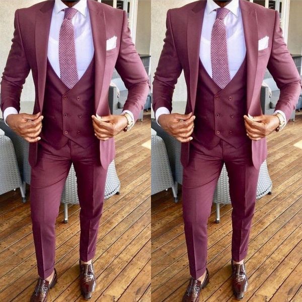 2019 custom made burgundy mens wedding suit blazer+pants+vest 3 piece groom suits man groomsmen suits, Black;gray
2019 custom made burgundy mens wedding suit blazer+pants+vest 3 piece groom suits man groomsmen suits, Black;gray