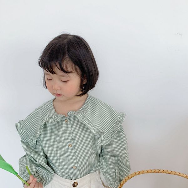 spring baby girls fashion plaid shirts cotton big turn-down collar long sleeve doll shirt 1-6y, White;black
spring baby girls fashion plaid shirts cotton big turn-down collar long sleeve doll shirt 1-6y, White;black
