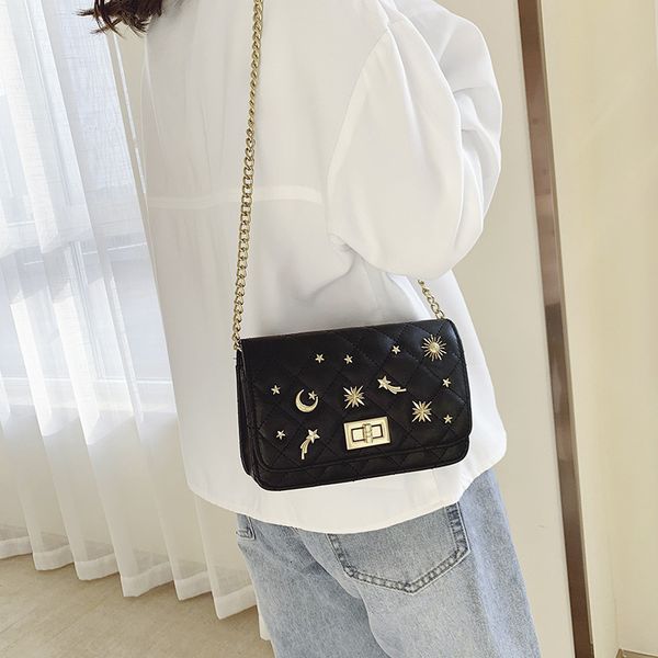 2020 creative bag non-mainstream rhombus chain bag star women's crossbody