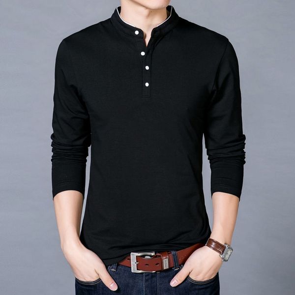 t-shirt men 2019 spring autumn new cotton t shirt men solid color chinese style mandarin collar long sleeve tee m-4xl, White;black
t-shirt men 2019 spring autumn new cotton t shirt men solid color chinese style mandarin collar long sleeve tee m-4xl, White;black