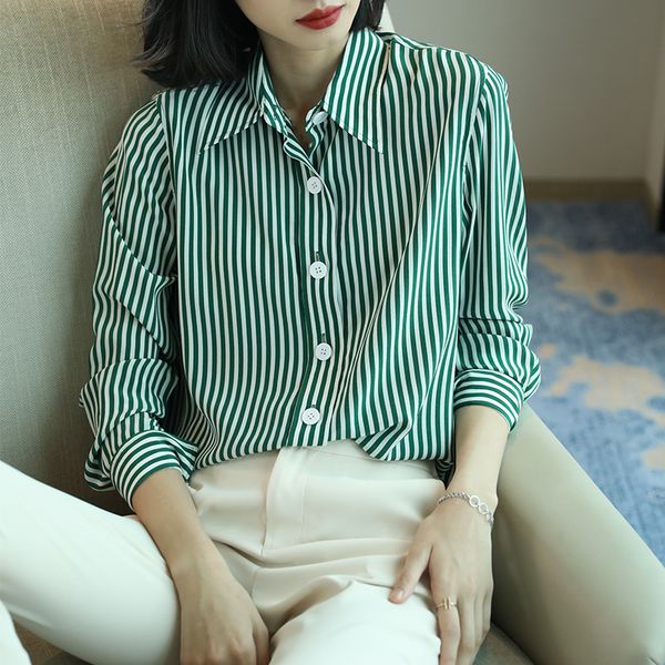 real silk shirt women korean stripped women blouses spring autumn office lady shirts blusas mujer de moda 2020 s01026 yy2818, White
real silk shirt women korean stripped women blouses spring autumn office lady shirts blusas mujer de moda 2020 s01026 yy2818, White