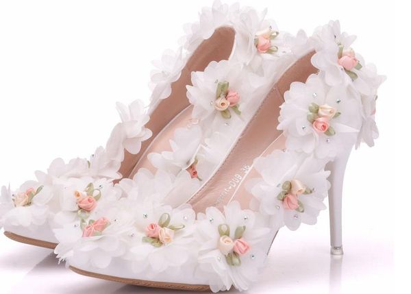 

2019 women's shoes in spring and autumn with new style high heel fine heel pointed end flower @zxc384, Black