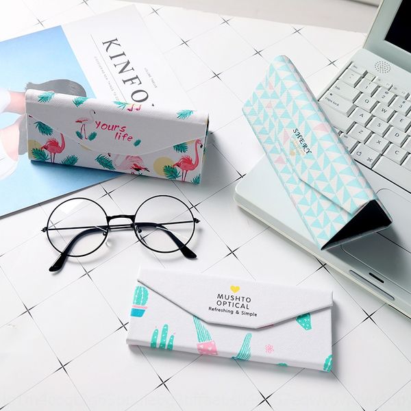 male and female students hipster cute creative personality portable case glasses case folding triangular glasses box, Blue
male and female students hipster cute creative personality portable case glasses case folding triangular glasses box, Blue