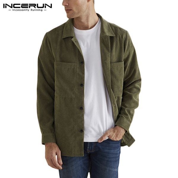 incerun fashion joker solid outerwear men corduroy long sleeve double pockets shirt fashion casual trend button mens blouse 3xl, White;black
incerun fashion joker solid outerwear men corduroy long sleeve double pockets shirt fashion casual trend button mens blouse 3xl, White;black