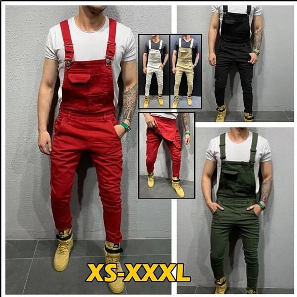 chanwell fashion men's jeans jumpsuits hip hop streetwear distressed denim bib overalls for man suspender pants male clothes, Blue
chanwell fashion men's jeans jumpsuits hip hop streetwear distressed denim bib overalls for man suspender pants male clothes, Blue