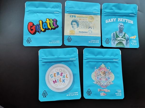 Cookies Packaging Bags Dry Herb Flower Smell Proof Bag 3.5g Mylar Ziplock Package Cheetah Piss Gelati Garry Payton London Pound Cake DHL
Cookies Packaging Bags Dry Herb Flower Smell Proof Bag 3.5g Mylar Ziplock Package Cheetah Piss Gelati Garry Payton London Pound Cake DHL