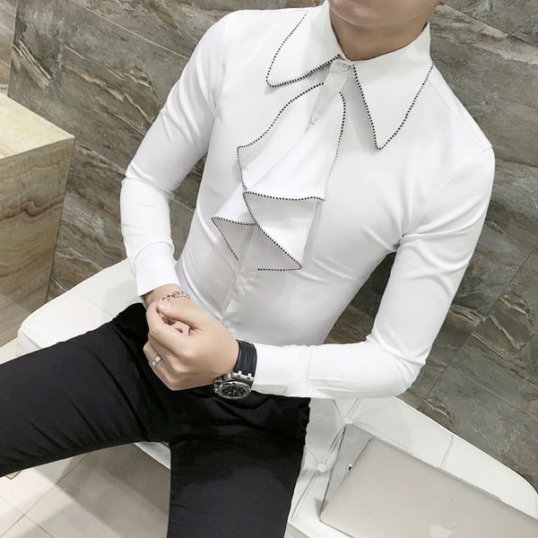2019 new british style luxury solid shirt man dress men shirts chemise homme long sleeve slim fit shirts men camisa masculina, White;black
2019 new british style luxury solid shirt man dress men shirts chemise homme long sleeve slim fit shirts men camisa masculina, White;black