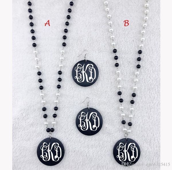 monogram acrylic round pendant black and white pearl necklacepersonalized monogram customized vinyl pearl linked black wooden disc pendent, Silver
monogram acrylic round pendant black and white pearl necklacepersonalized monogram customized vinyl pearl linked black wooden disc pendent, Silver