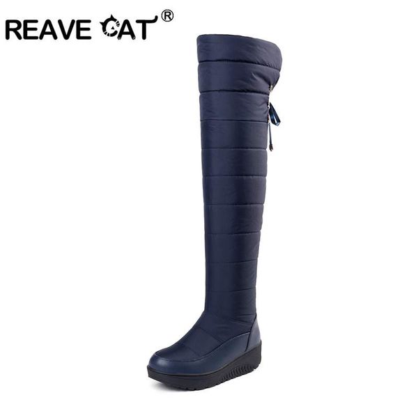 reave cat women winter boots over-the-knee boot pu down material botas wedge slim warm botines shaking botas feminino a1311, Black
reave cat women winter boots over-the-knee boot pu down material botas wedge slim warm botines shaking botas feminino a1311, Black