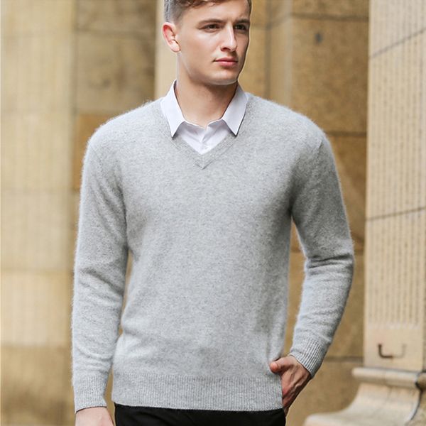 autumn and winter velvet men's v-neck sweater casual comfortable long-sleeved knitted cashmere sweater men's pullover, White;black
autumn and winter velvet men's v-neck sweater casual comfortable long-sleeved knitted cashmere sweater men's pullover, White;black