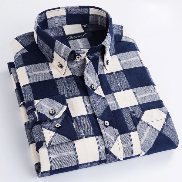 men's casual standard-fit long sleeve brushed flannel shirt single patch pocket button down plaid checkered thick cotton shirts, White;black
men's casual standard-fit long sleeve brushed flannel shirt single patch pocket button down plaid checkered thick cotton shirts, White;black