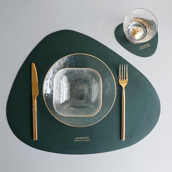 4pcs chic tableware pad place mat pu leather table mat heat insulation non-slip simple place mats disc washable bowl
4pcs chic tableware pad place mat pu leather table mat heat insulation non-slip simple place mats disc washable bowl