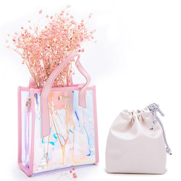 2020 pink laser beach bags for women large capacity transparent luxury pvc handbag fashion crossbody designer high quality
2020 pink laser beach bags for women large capacity transparent luxury pvc handbag fashion crossbody designer high quality