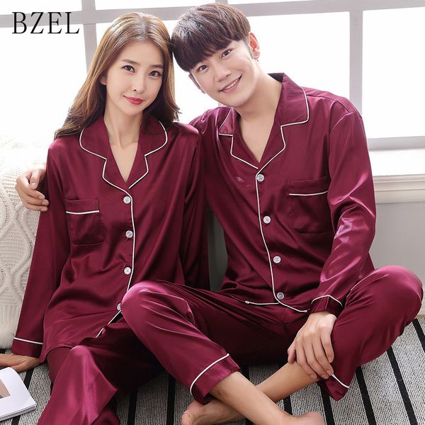 bzel silk satin pajama set couples long sleeve male sleepwear women pajamas pijama pyjamas men's pajamas homewear big yard -3xl, Black;red
bzel silk satin pajama set couples long sleeve male sleepwear women pajamas pijama pyjamas men's pajamas homewear big yard -3xl, Black;red