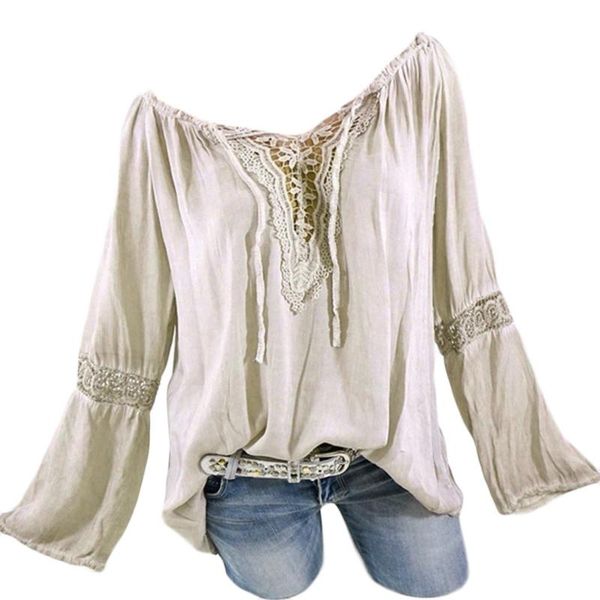 jaycosin fashion summer women fashion casual pure color lace splicing long sleeve pullover blouse shirts loose blouses 428, White
jaycosin fashion summer women fashion casual pure color lace splicing long sleeve pullover blouse shirts loose blouses 428, White