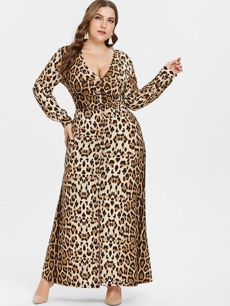 plus size ladies dresses v neck leopard dress women long sleeves ankle length dress casual autumn designer clothes big size vestido, Black;gray
plus size ladies dresses v neck leopard dress women long sleeves ankle length dress casual autumn designer clothes big size vestido, Black;gray