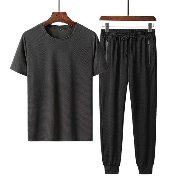 ice silk short sleeve air conditioning trousers sports suit men's summer fast dry clothes leisure running two sets men sports, White;black
ice silk short sleeve air conditioning trousers sports suit men's summer fast dry clothes leisure running two sets men sports, White;black