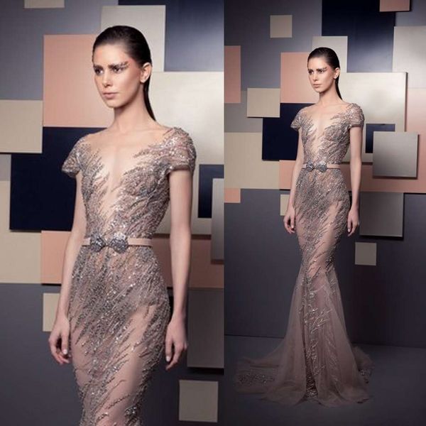 ziad nakad gorgeous evening dresses jewel neck lace appliques sequins capped short sleeve prom gowns mermaid formal party dresses, Black;red
ziad nakad gorgeous evening dresses jewel neck lace appliques sequins capped short sleeve prom gowns mermaid formal party dresses, Black;red