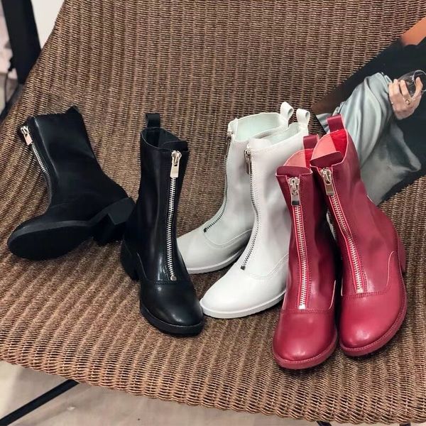 new handmade retro genuine leather ankle boots women shoes vintage spring autumn zip ladies booties combat winter boots, Black
new handmade retro genuine leather ankle boots women shoes vintage spring autumn zip ladies booties combat winter boots, Black