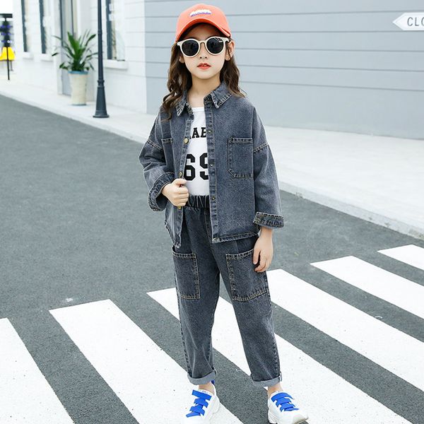 kids girls clothes set denim jacket + jeans 2pcs girl clothing set spring autumn teenage clothes for children 6 8 10 12 14, White
kids girls clothes set denim jacket + jeans 2pcs girl clothing set spring autumn teenage clothes for children 6 8 10 12 14, White