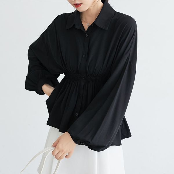 black fashion shirt ladies turn down collar lantern sleeve waist collection lotus leaf lovely blouses shirt bottoming women, White
black fashion shirt ladies turn down collar lantern sleeve waist collection lotus leaf lovely blouses shirt bottoming women, White