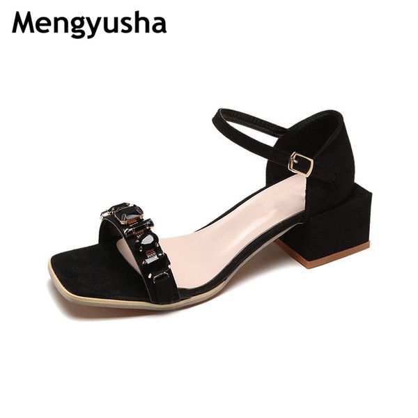 sandals female summer 2018 new korean coarse with open-toed rhinestones high heels buckle with temperament wild roman shoes, Black
sandals female summer 2018 new korean coarse with open-toed rhinestones high heels buckle with temperament wild roman shoes, Black