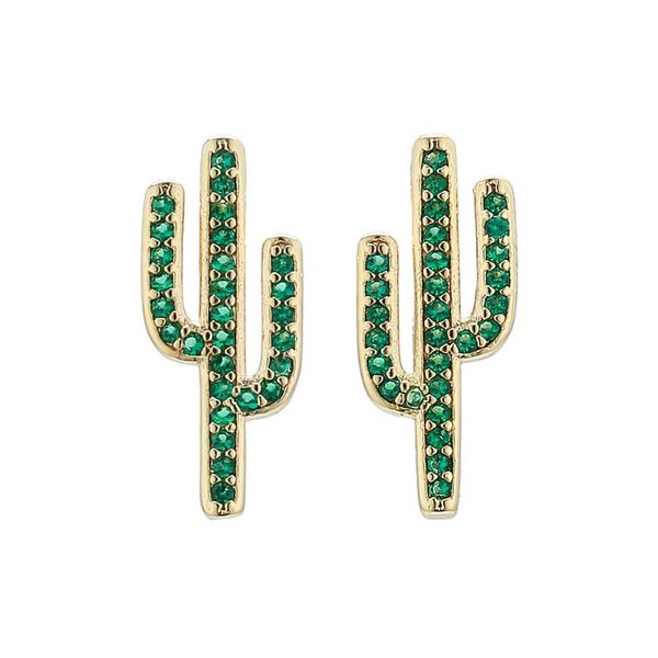 copper stone jewelry cactus green zircon stud earrings for women, Golden;silver
copper stone jewelry cactus green zircon stud earrings for women, Golden;silver