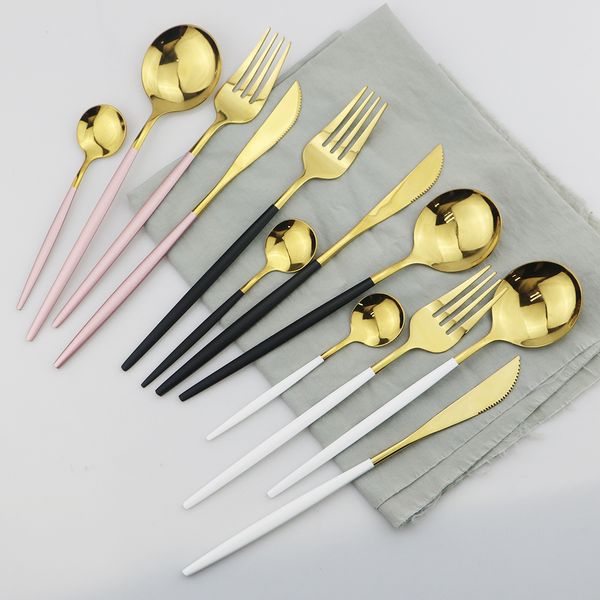 20pcs red gold cutlery set 18/10 stainless steel dinnerware set knife dessert fork spoon dinner silverware set kitchen tableware
20pcs red gold cutlery set 18/10 stainless steel dinnerware set knife dessert fork spoon dinner silverware set kitchen tableware