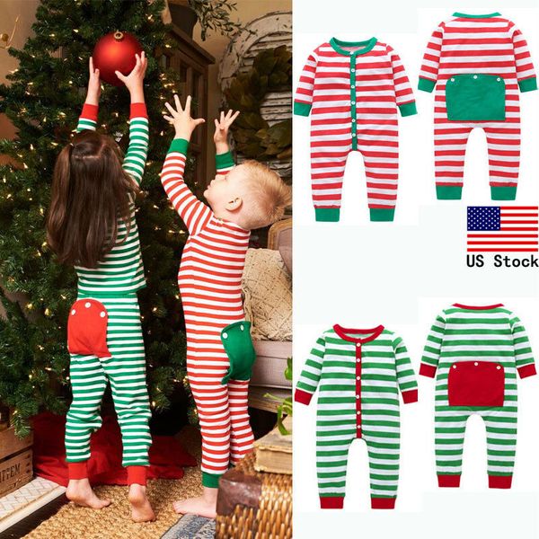 infant kids baby boys girls outfit christmas pajamas jumpsuit sleepwear clothes stripe, White
infant kids baby boys girls outfit christmas pajamas jumpsuit sleepwear clothes stripe, White