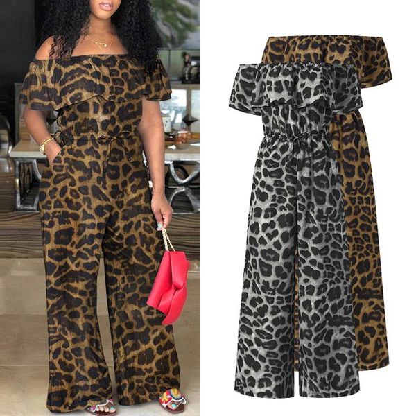 women off shoulder overalls female jumpsuit leopard rompers vonda 2020 long pants short sleeve playsuits pantalon femme 5xl, Black;white
women off shoulder overalls female jumpsuit leopard rompers vonda 2020 long pants short sleeve playsuits pantalon femme 5xl, Black;white
