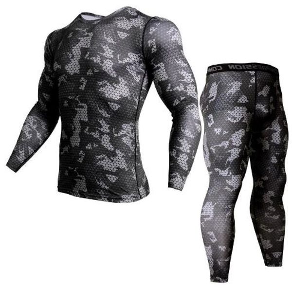 camouflage 3d t-shirt compression set men run jogging suits fitness sports sets long sleeve shirt and pants gym workout tights, Black;blue
camouflage 3d t-shirt compression set men run jogging suits fitness sports sets long sleeve shirt and pants gym workout tights, Black;blue