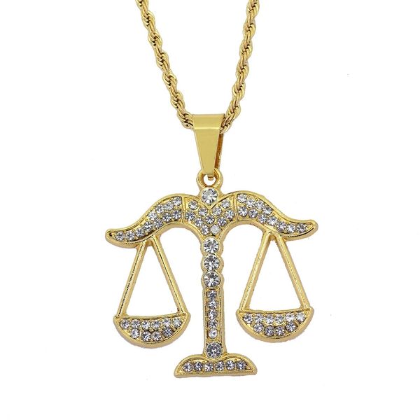 hip hop balance diamonds pendant necklaces for men women luxury libra pendants alloy rhinestone gold constellation necklace jewelry gifts, Silver
hip hop balance diamonds pendant necklaces for men women luxury libra pendants alloy rhinestone gold constellation necklace jewelry gifts, Silver