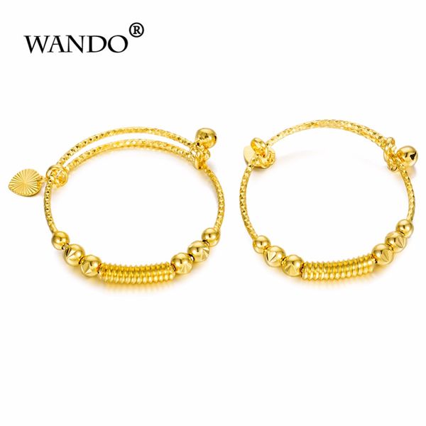 wando 2pcs/lot small bangle for girls/baby gold color charm beads bracelet small bell/heart jewelry child party gifts b76, Black
wando 2pcs/lot small bangle for girls/baby gold color charm beads bracelet small bell/heart jewelry child party gifts b76, Black
