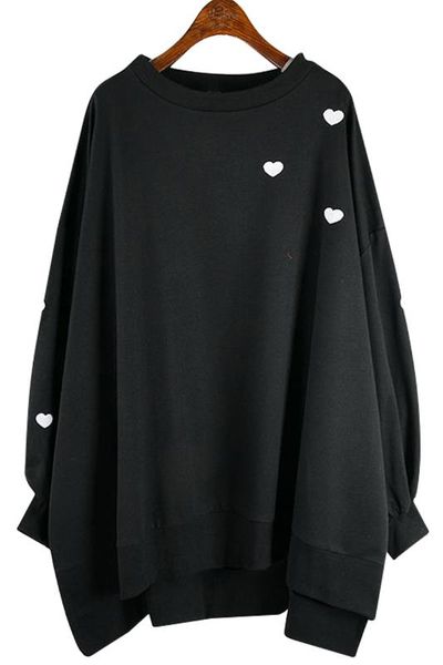 xitao korean style sweatshirt women loose plus size women clothes 2020 spring new lovely fashion love pattern wild dmy2474, Black
xitao korean style sweatshirt women loose plus size women clothes 2020 spring new lovely fashion love pattern wild dmy2474, Black