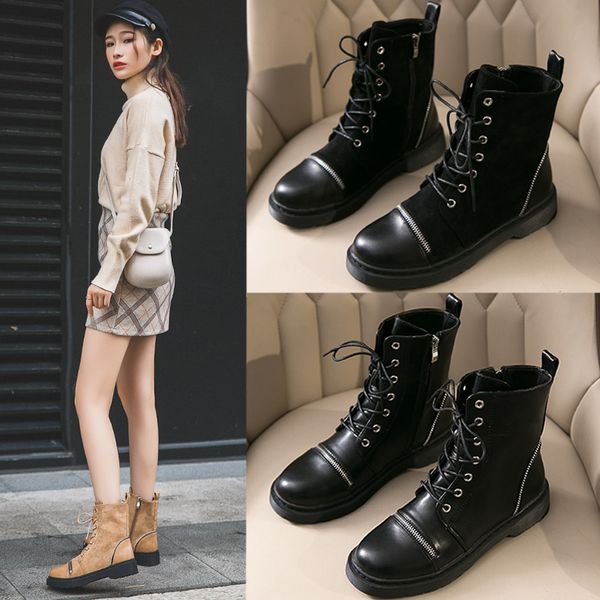 women's mid calf boots low heels booties autumn shoes bootee woman 2019 luxury designer booties ladies round toe lace up mid-cal, Black
women's mid calf boots low heels booties autumn shoes bootee woman 2019 luxury designer booties ladies round toe lace up mid-cal, Black