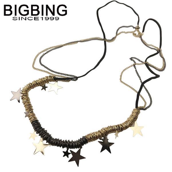 bigbing fashion jewelry golden black long chain star chain necklace women necklace wholesale jewelry nickel z099, Silver
bigbing fashion jewelry golden black long chain star chain necklace women necklace wholesale jewelry nickel z099, Silver