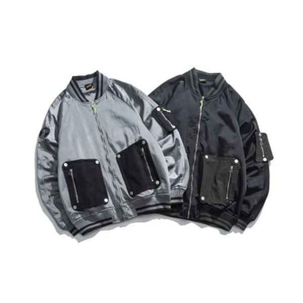 men's jackets mens casual pockets street winter loose black baseball jacket coats contrast color patchwork cargo male autumn, Black;brown
men's jackets mens casual pockets street winter loose black baseball jacket coats contrast color patchwork cargo male autumn, Black;brown