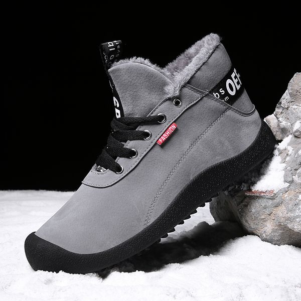 men's boots winter thick plush men's snow boots shoes booties winter warm non-slip shoes fashion ankle botas hombre, Black
men's boots winter thick plush men's snow boots shoes booties winter warm non-slip shoes fashion ankle botas hombre, Black