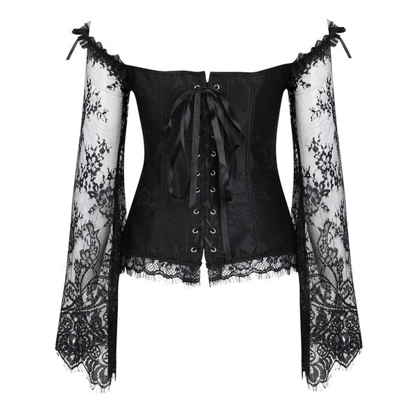 wholesale-women steampunk corset long sleeve lace corselet lace up bustiers korset for posture party club wedding plus size, Black;white
wholesale-women steampunk corset long sleeve lace corselet lace up bustiers korset for posture party club wedding plus size, Black;white