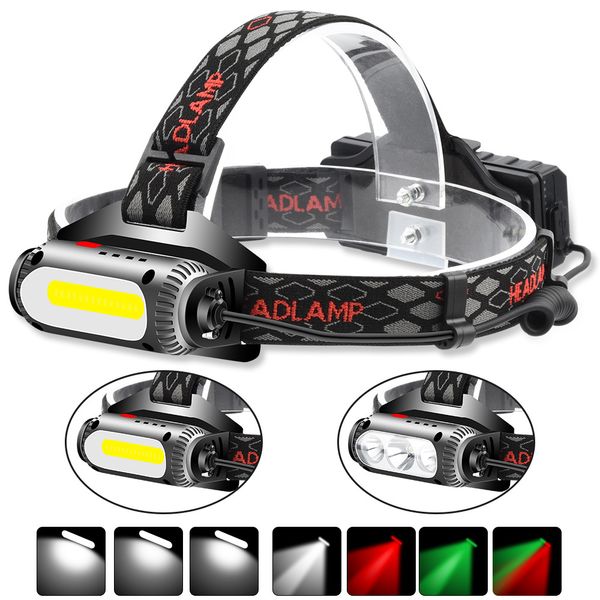 home furnishing outdoors explore new pattern strong light headlight white red green three light sources cob 400 lumens usb charging rotate m
home furnishing outdoors explore new pattern strong light headlight white red green three light sources cob 400 lumens usb charging rotate m